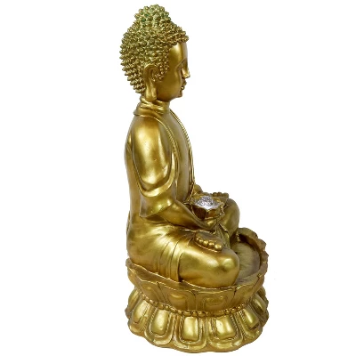 Sunnydaze Decor Sunnydaze 36"H Electric Fiberglass Relaxed Buddha Outdoor Water Fountain With LED Light 9 Sunnydaze Decor Sunnydaze 36"H Electric Fiberglass Relaxed Buddha Outdoor Water Fountain With LED Light - Image 7