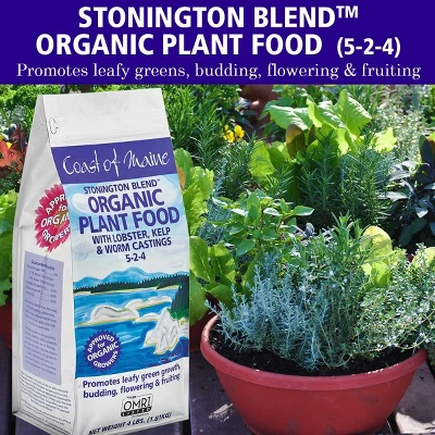 Coast Of Maine OMRI Listed Organic Stonington Blend Plant Food Compost Potting Soil Blend For Container Gardens And Flower Pots, 4 Pound Bag (2 Pack) 5 Coast Of Maine OMRI Listed Organic Stonington Blend Plant Food Compost Potting Soil Blend For Container Gardens And Flower Pots, 4 Pound Bag (2 Pack) - Image 3