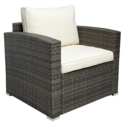 7pc Wicker Patio Seating Set With Cushions & Storage Box - Gray/Beige - GODEER 25 7pc Wicker Patio Seating Set With Cushions & Storage Box - Gray/Beige - GODEER -Sunnydaze Decor Store GUEST 1f78c873 a9f3 410d 8cb9 3942e5747459