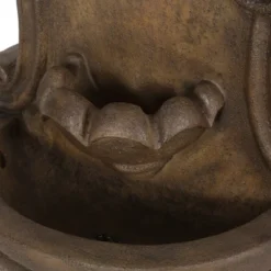 Fraser Outdoor 2-Tier Single Spout Fountain - Light Brown - Christopher Knight Home -Sunnydaze Decor Store GUEST 1f9fa104 b3d9 4835 989a b717f822cba3