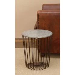 Metal Wire Stool Patio Accent Table - Olivia & May -Sunnydaze Decor Store GUEST 2012da90 51e2 43c6 aa54 7029f752d83b