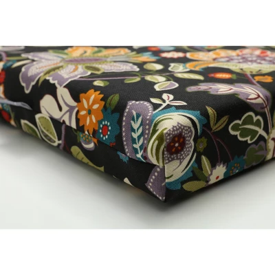 Set Of 2 Outdoor/Indoor 20" X 20" Squared Corners Seat Cushions Telfair Midnight Black - Pillow Perfect 3 Set Of 2 Outdoor/Indoor 20" X 20" Squared Corners Seat Cushions Telfair Midnight Black - Pillow Perfect