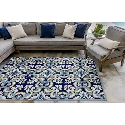 Liora Manne Ravella Floral Indoor/Outdoor Rug 4 Liora Manne Ravella Floral Indoor/Outdoor Rug - Image 2