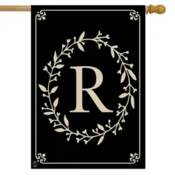 Briarwood Lane Classic Monogram Letter R House Flag Double-Sided 28" X 40"