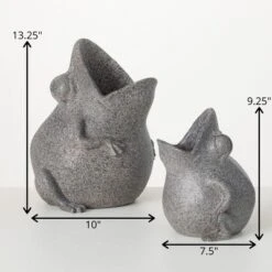 13.25"H Sullivans Tongue-In-Cheek Frog Planters Set Of 2, Gray 7 13.25"H Sullivans Tongue-In-Cheek Frog Planters Set Of 2, Gray -Sunnydaze Decor Store GUEST 21f50a1a 18fa 4cd1 9587 338a7a4f65a2