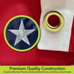 Patriotic Embroidered Bunting USA 72" X 36" Pleated Banner With Brass Grommets Briarwood Lane -Sunnydaze Decor Store GUEST 226f0e72 7511 4915 9dd2 30cba5fdcb7f 1