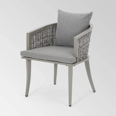 Pebble 3pc Wicker Boho Chat Set - Gray - Christopher Knight Home 5 Pebble 3pc Wicker Boho Chat Set - Gray - Christopher Knight Home - Image 3