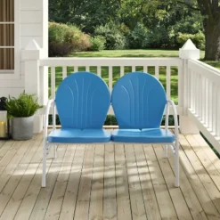 Griffith Outdoor Loveseat - Sky Blue - Crosley -Sunnydaze Decor Store GUEST 22e63726 5880 4854 950a d88304d082fc