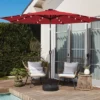 10' X 10' Solar 24 LED Outdoor Table Market Umbrella With Tilt And Crank - Wellfor -Sunnydaze Decor Store GUEST 235bfa8e 023e 4deb b658 4c553f768796