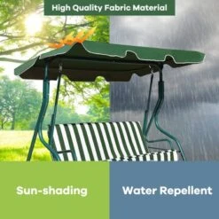 Tangkula 3-Seats Outdoor Glider Hammock With Adjustable Waterproof Canopy Aluminum Frame Patio Swing Chair -Sunnydaze Decor Store GUEST 24154fb1 02bb 43bf 8794 0338e535933d