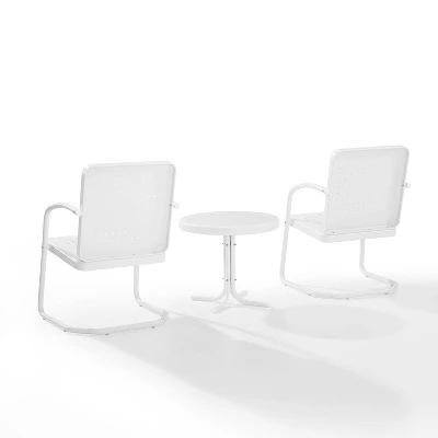 Bates 3pc Outdoor Chair Set - White - Crosley 4 Bates 3pc Outdoor Chair Set - White - Crosley - Image 2