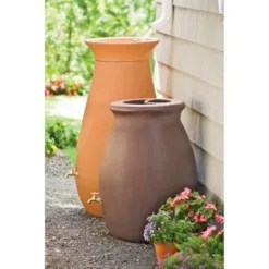 Rainwater Urn, 50 Gallon, 4' Hose Included, Brass Water Spigot, Removable Top -Sunnydaze Decor Store GUEST 2520e95b 9406 4d53 b39f 3d8f93e5a0dd