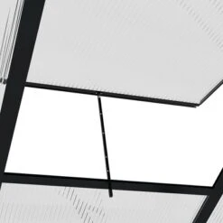 Outsunny Polycarbonate Greenhouse, Heavy Duty Outdoor Aluminum Walk-in Green House Kit With Vent & Door For Backyard Garden, Gray -Sunnydaze Decor Store GUEST 2571e682 5048 4db1 b944 0336a241896d