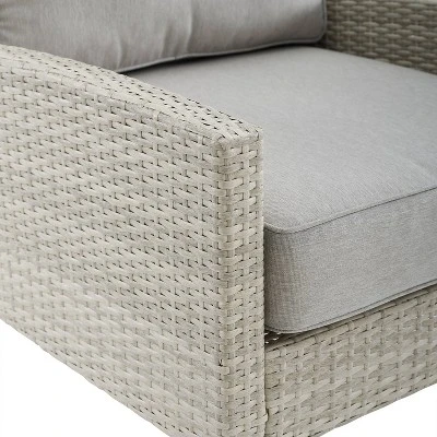 Capella 3pc Outdoor Wicker Chair Set - Gray - Crosley 9 Capella 3pc Outdoor Wicker Chair Set - Gray - Crosley - Image 7