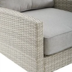 Capella Outdoor Wicker 3 Pc Sofa And Two Chair Set - Gray/Acorn - Crosley -Sunnydaze Decor Store GUEST 258aad3e 7966 49b2 9095 7b30ac7e1106 4