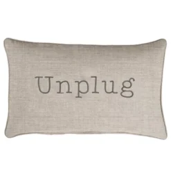 Indoor/Outdoor Unplug Embroidered Lumbar Throw Pillow - Sorra Home -Sunnydaze Decor Store GUEST 258c57e8 27ba 4eb3 b2bb 4a99b597a276