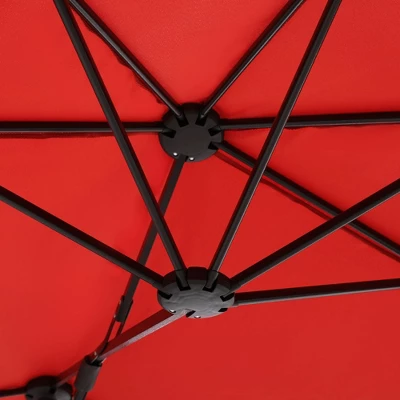 13' X 6.5' Rectangular Outdoor Patio Market Umbrella - Captiva Designs 5 13' X 6.5' Rectangular Outdoor Patio Market Umbrella - Captiva Designs - Image 3