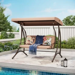 Outdoor 3 Person Glider With Cushions & Small Side Table - Captiva Designs 19 Outdoor 3 Person Glider With Cushions & Small Side Table - Captiva Designs -Sunnydaze Decor Store GUEST 25c62172 c08c 490c 944b 53802221ec10