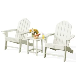 Costway 3PCS Patio Adirondack Chair & Side Table Set Weather Resistant W/ Cup Holder 11 Costway 3PCS Patio Adirondack Chair & Side Table Set Weather Resistant W/ Cup Holder -Sunnydaze Decor Store GUEST 267378c4 96b0 4a11 9f62 df49a73e0743