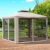 Outsunny 10' X 10' Patio Gazebo Outdoor Canopy Shelter With 2-Tier Roof And Netting, Steel Frame For Garden, Lawn, Backyard And Deck 2 Outsunny 10' X 10' Patio Gazebo Outdoor Canopy Shelter With 2-Tier Roof And Netting, Steel Frame For Garden, Lawn, Backyard And Deck -Sunnydaze Decor Store GUEST 2681fa1e 9d2e 4bdc 9063 de2bc8d5a8d6