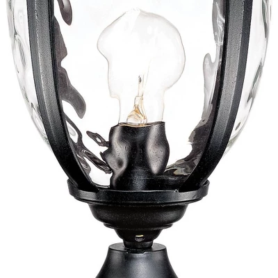 John Timberland Bellagio Vintage Rustic Outdoor Post Light Black 21" Clear Hammered Glass For Exterior Barn Deck Post Light House Porch Yard Patio 4 John Timberland Bellagio Vintage Rustic Outdoor Post Light Black 21" Clear Hammered Glass For Exterior Barn Deck Post Light House Porch Yard Patio - Image 2