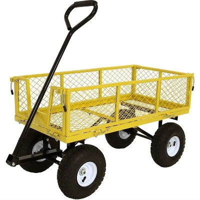 Sunnydaze Decor Sunnydaze Outdoor Lawn And Garden Heavy-Duty Durable Steel Mesh Utility Wagon Cart With Removable Sides 13 Sunnydaze Decor Sunnydaze Outdoor Lawn And Garden Heavy-Duty Durable Steel Mesh Utility Wagon Cart With Removable Sides - Image 11
