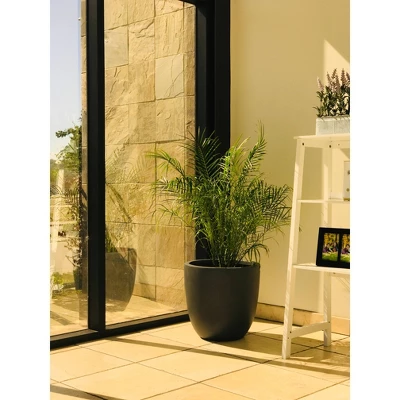 17" Kante Lightweight Concrete Modern Seamless Outdoor Planter Charcoal - Rosemead Home & Garden, Inc. 8 17" Kante Lightweight Concrete Modern Seamless Outdoor Planter Charcoal - Rosemead Home & Garden, Inc. - Image 6