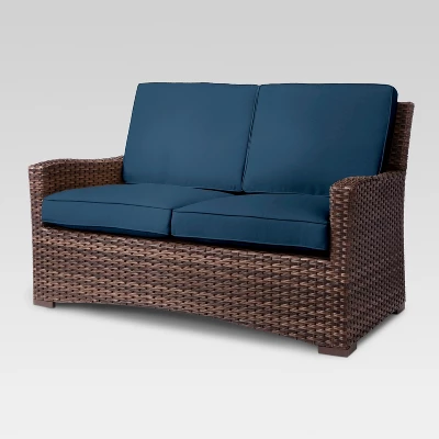 Halsted Wicker Patio Loveseat - Threshold 3 Halsted Wicker Patio Loveseat - Threshold