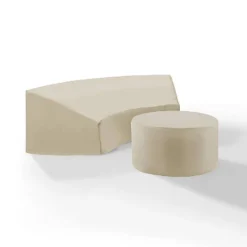 Crosley 2pc Furniture Covers, Round Sectional Sofa And Coffee Table, Tan -Sunnydaze Decor Store GUEST 276ed3d0 e952 4fdf a391 3eeb2de17357