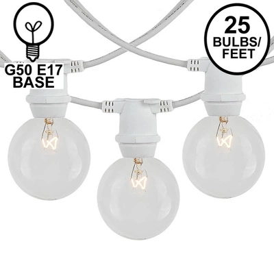 Novelty Lights Globe Outdoor String Lights With 25 In-Line Sockets White Wire 25 Feet 11 Novelty Lights Globe Outdoor String Lights With 25 In-Line Sockets White Wire 25 Feet - Image 9