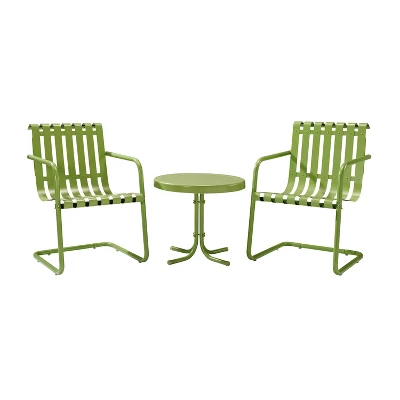 Gracie 3pc Outdoor Seating Set - Pastel Green - Crosley 4 Gracie 3pc Outdoor Seating Set - Pastel Green - Crosley - Image 2