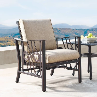 5pc Set With 42" Square Outdoor Aluminum Fire Table & Four Chairs - Oakland Living 14 5pc Set With 42" Square Outdoor Aluminum Fire Table & Four Chairs - Oakland Living - Image 12