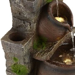 John Timberland Four Pot Rustic Cascading Outdoor Floor Water Fountain With LED Light 39 1/4" For Yard Garden Patio Deck Porch House Exterior 12 John Timberland Four Pot Rustic Cascading Outdoor Floor Water Fountain With LED Light 39 1/4" For Yard Garden Patio Deck Porch House Exterior -Sunnydaze Decor Store GUEST 28a8e595 d475 44ce 8ae1 ebbe5dd3fbde