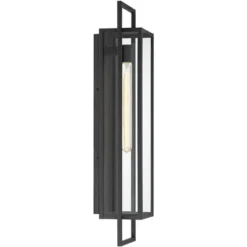 Possini Euro Design Jericho Modern Outdoor Wall Light Fixture Textured Black Steel 28" Clear Glass For Post Exterior Barn Deck House Porch Yard Patio 13 Possini Euro Design Jericho Modern Outdoor Wall Light Fixture Textured Black Steel 28" Clear Glass For Post Exterior Barn Deck House Porch Yard Patio -Sunnydaze Decor Store GUEST 28c6184f 38ae 4c64 99fc 935187dde775