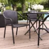 Palm Harbor 4pk Outdoor Wicker Stackable Chairs - Brown - Crosley -Sunnydaze Decor Store GUEST 29a7ac35 52dd 461f 9ecb 60cf230d8f43