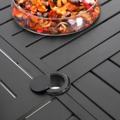 5pc Outdoor Dining Set With Padded Sling Chairs & Round Metal Table - Gray/Black - Captiva Designs -Sunnydaze Decor Store GUEST 29c967b5 ebb1 4afe ac9c dafc938f8330