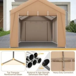 Costway 10x20FT Patio Heavy Duty Carport Garage Removable Sidewall Zippered Door Outdoor -Sunnydaze Decor Store GUEST 2a4d0594 ee9c 4213 b22a e73645d47161