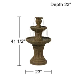 John Timberland Tuscan Garden Rustic 3 Tier Basin Outdoor Floor Water Fountain 41 1/2" For Yard Backyard Garden Patio Home Deck Porch House Exterior 9 John Timberland Tuscan Garden Rustic 3 Tier Basin Outdoor Floor Water Fountain 41 1/2" For Yard Backyard Garden Patio Home Deck Porch House Exterior -Sunnydaze Decor Store GUEST 2ac5de28 cfad 4832 9a19 decd4add4304