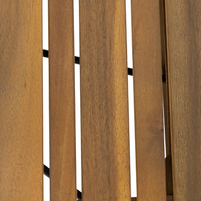 Kyoto 3pc Outdoor Acacia Wood Chaise Lounge Set - Teak/Yellow - Christopher Knight Home 7 Kyoto 3pc Outdoor Acacia Wood Chaise Lounge Set - Teak/Yellow - Christopher Knight Home - Image 5