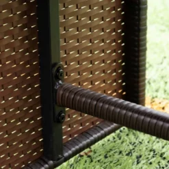 9pc Wicker Outdoor Dining Set With Cushion - Dark Brown/Beige - GODEER -Sunnydaze Decor Store GUEST 2ae0c1bd 20c5 4cdb 86a6 18179e81c9b5