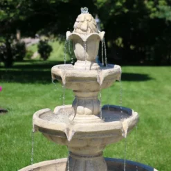 Sunnydaze Decor Sunnydaze 48"H Electric Fiberglass 3-Tier Outdoor Water Fountain -Sunnydaze Decor Store GUEST 2ae0fd52 be4b 4713 9141 e1714d1984b9