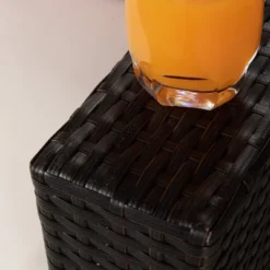 7pc Outdoor Rattan Wicker Set With Cushions - Brown/Beige/Red - GODEER -Sunnydaze Decor Store GUEST 2b01cb65 915d 46a8 8576 df0f4c3c7547