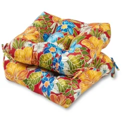 Set Of 2 Aloha Floral Outdoor Seat Cushions - Kensington Garden -Sunnydaze Decor Store GUEST 2b464017 e3a5 41d8 93f2 d0ed953790f2
