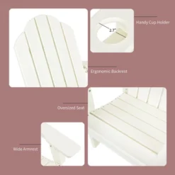 Costway 3PCS Patio Adirondack Chair & Side Table Set Weather Resistant W/ Cup Holder 9 Costway 3PCS Patio Adirondack Chair & Side Table Set Weather Resistant W/ Cup Holder -Sunnydaze Decor Store GUEST 2bd5cab2 ddce 4e64 9c12 9520c0296744