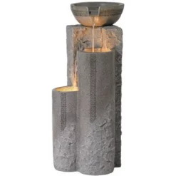 John Timberland Bowl And Pillar Modern Zen Cascading Outdoor Floor Water Fountain With LED Light 34 1/2" For Yard Garden Patio Home Deck Porch House 10 John Timberland Bowl And Pillar Modern Zen Cascading Outdoor Floor Water Fountain With LED Light 34 1/2" For Yard Garden Patio Home Deck Porch House -Sunnydaze Decor Store GUEST 2bdb68d4 d9d1 4a26 9351 1a302b068f74