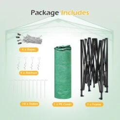 Costway 6'x 8' Portable Walk-in Greenhouse Pop-up Folding Plant Gardening W/Window -Sunnydaze Decor Store GUEST 2c0712a4 f444 47b1 b18a 69806caa10c2