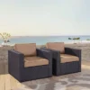 Biscayne 2pc Outdoor Wicker Chairs - Mocha - Crosley -Sunnydaze Decor Store GUEST 2c74f643 ca92 418f 962f bbe2489bebfa