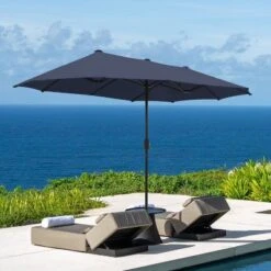 13' X 6.5' Rectangular Outdoor Patio Market Umbrella - Captiva Designs 24 13' X 6.5' Rectangular Outdoor Patio Market Umbrella - Captiva Designs -Sunnydaze Decor Store GUEST 2c9c3d26 f289 48b9 93af 39f17868b89c