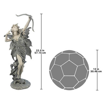 Design Toscano Rhiannon The Archer Garden Fairy Statue: Medium 8 Design Toscano Rhiannon The Archer Garden Fairy Statue: Medium - Image 6