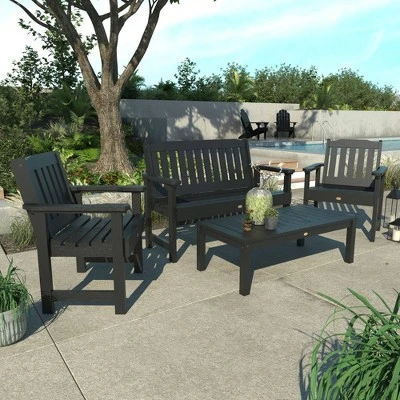 4pc Lehigh Garden Adirondack Conversation Patio Set - Highwood 4 4pc Lehigh Garden Adirondack Conversation Patio Set - Highwood - Image 2